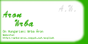 aron wrba business card